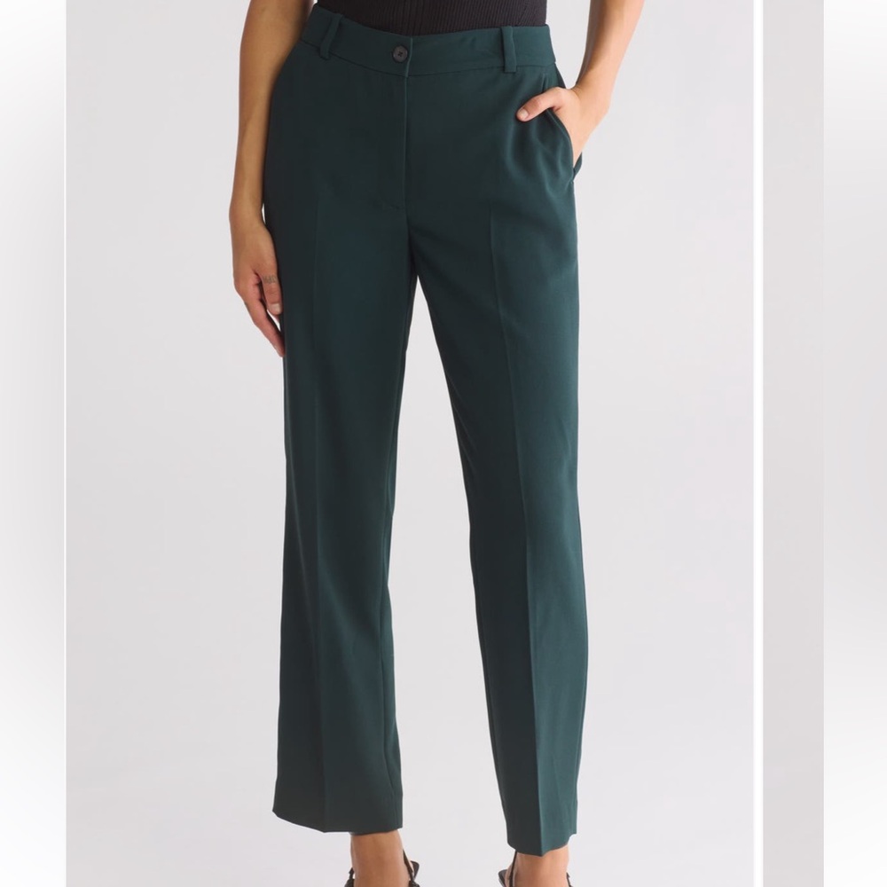 Rebecca Taylor Dark Teal Straight Leg Trousers